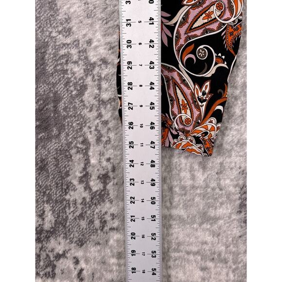 Kobi Halperin Jumpsuit Small Womens Silk Black & Orange Strapless Paisley - Picture 4 of 9